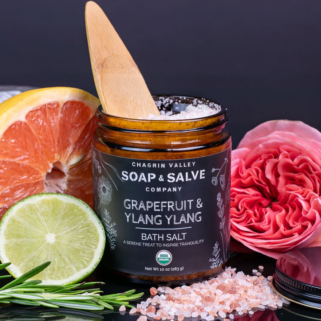 Chagrin Valley Soap &amp; Salve Bath Salt 10 oz net wt Bath Salt: Grapefruit Ylang Ylang