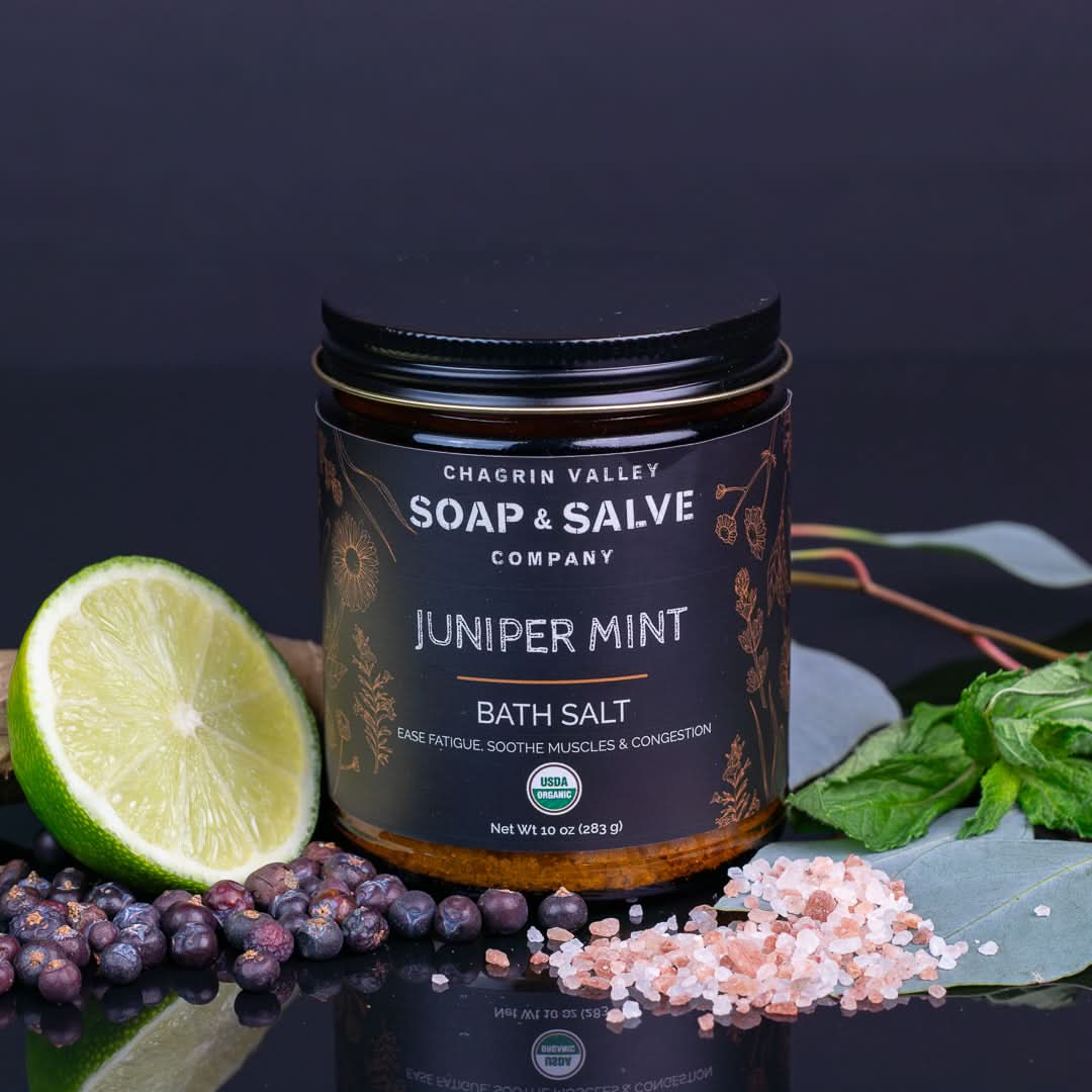 Chagrin Valley Soap &amp; Salve Bath Salt 10 oz net wt Bath Salt: Juniper Mint