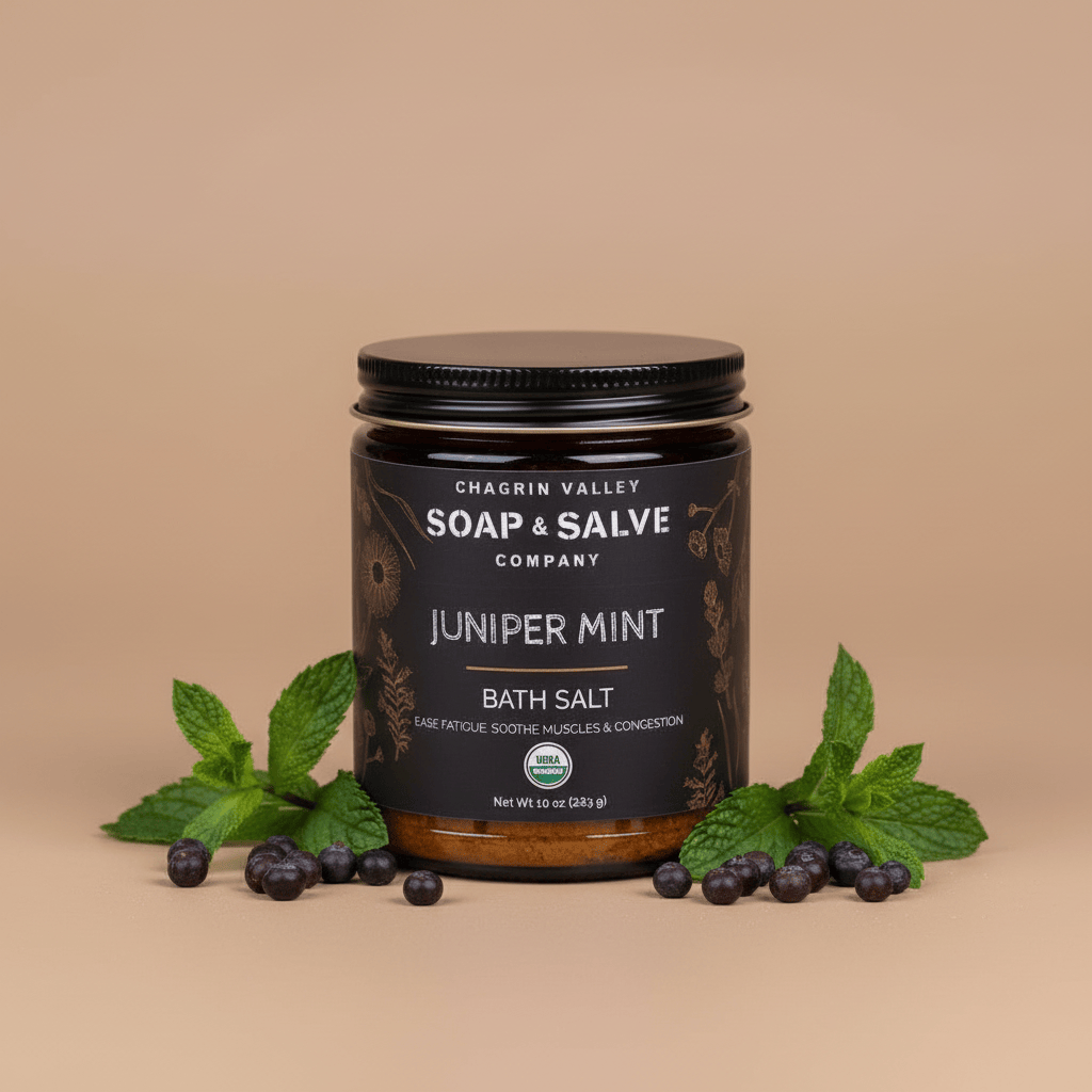 Chagrin Valley Soap &amp; Salve Bath Salt 10 oz net wt Bath Salt: Juniper Mint