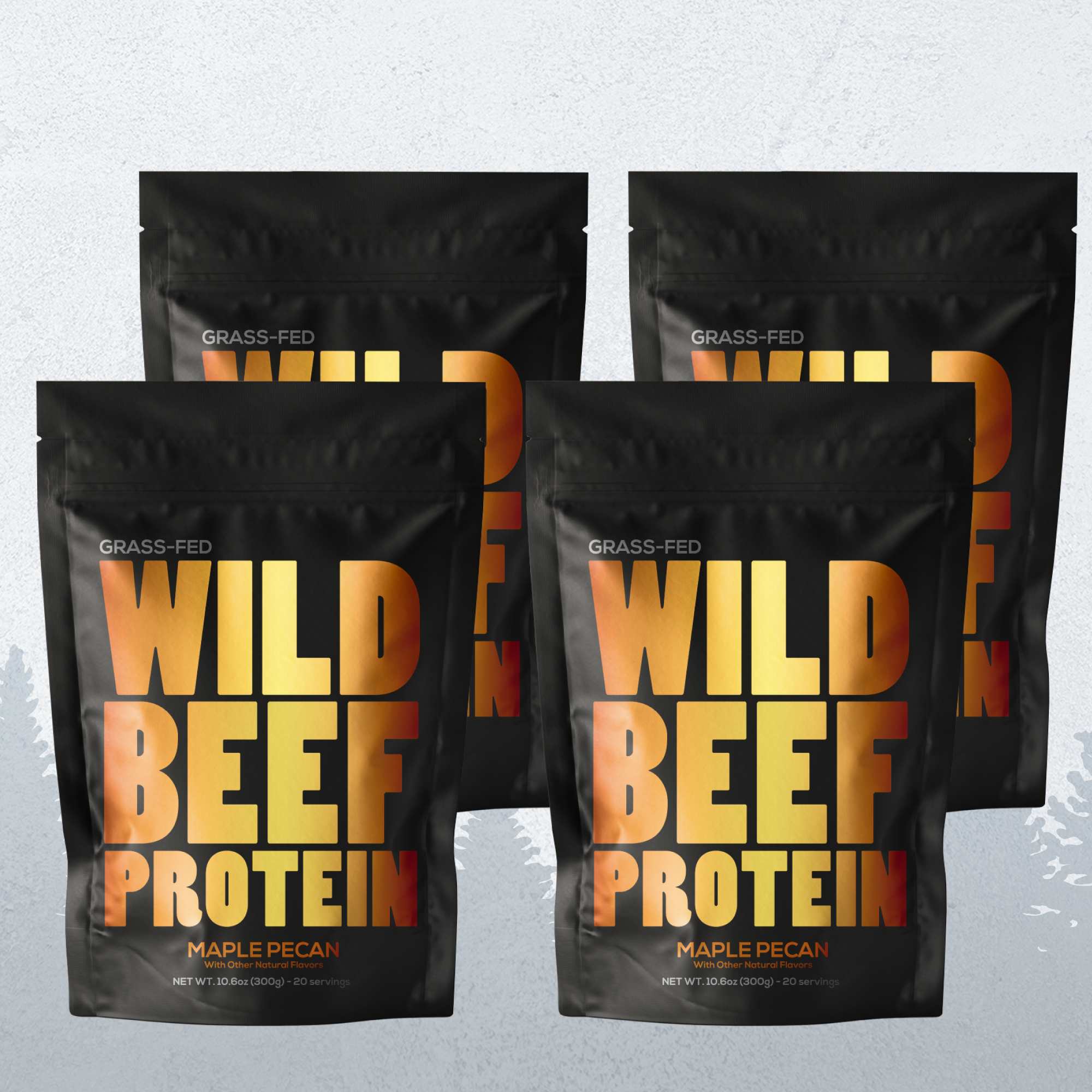 Wild Foods Protein 4x - 10.6oz (Save $11!) Beef Protein, 20 servings – Grass-Fed Muscle Recovery Protein