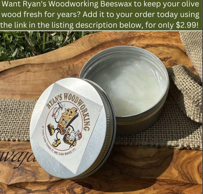 Round Rustic Olive Wood Coasters