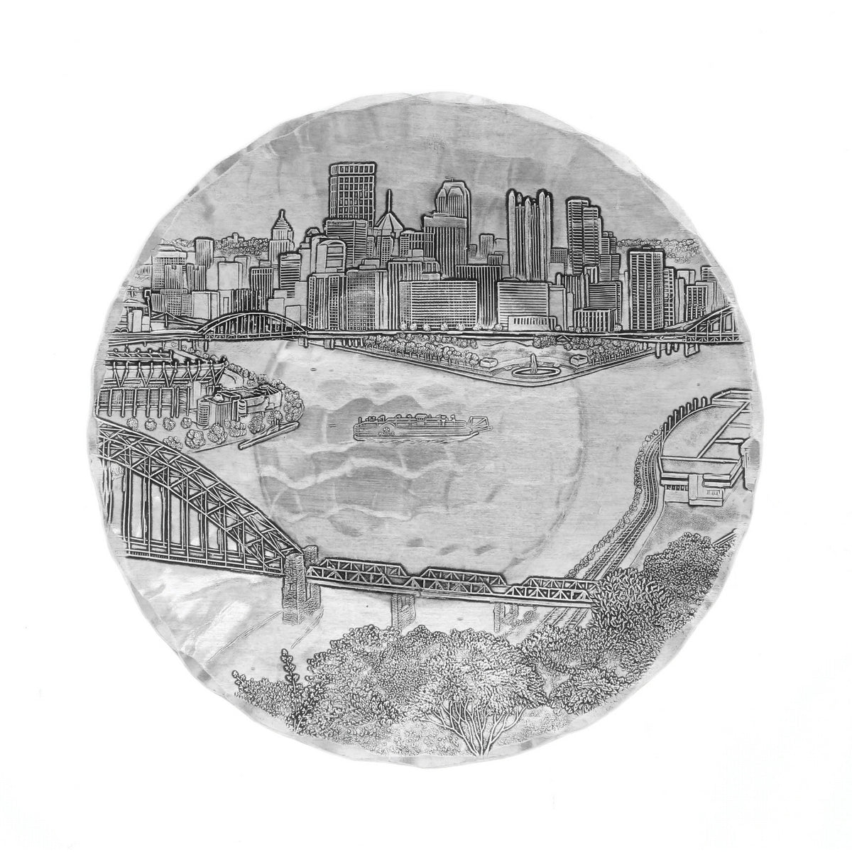 Pittsburgh Skyline Small Round Belmont Bowl