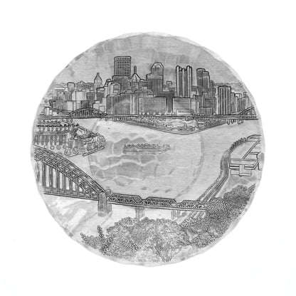 Pittsburgh Skyline Small Round Belmont Bowl