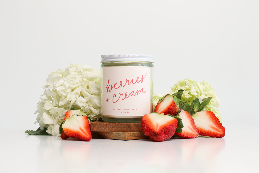 Berries &amp; Cream - 8oz Soy Candle - My American Goods