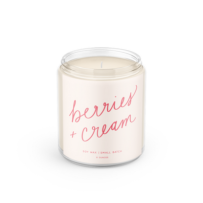 Berries &amp; Cream - 8oz Soy Candle - My American Goods
