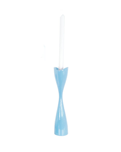 Tulip Candlestick Holders in Big Sky Blue