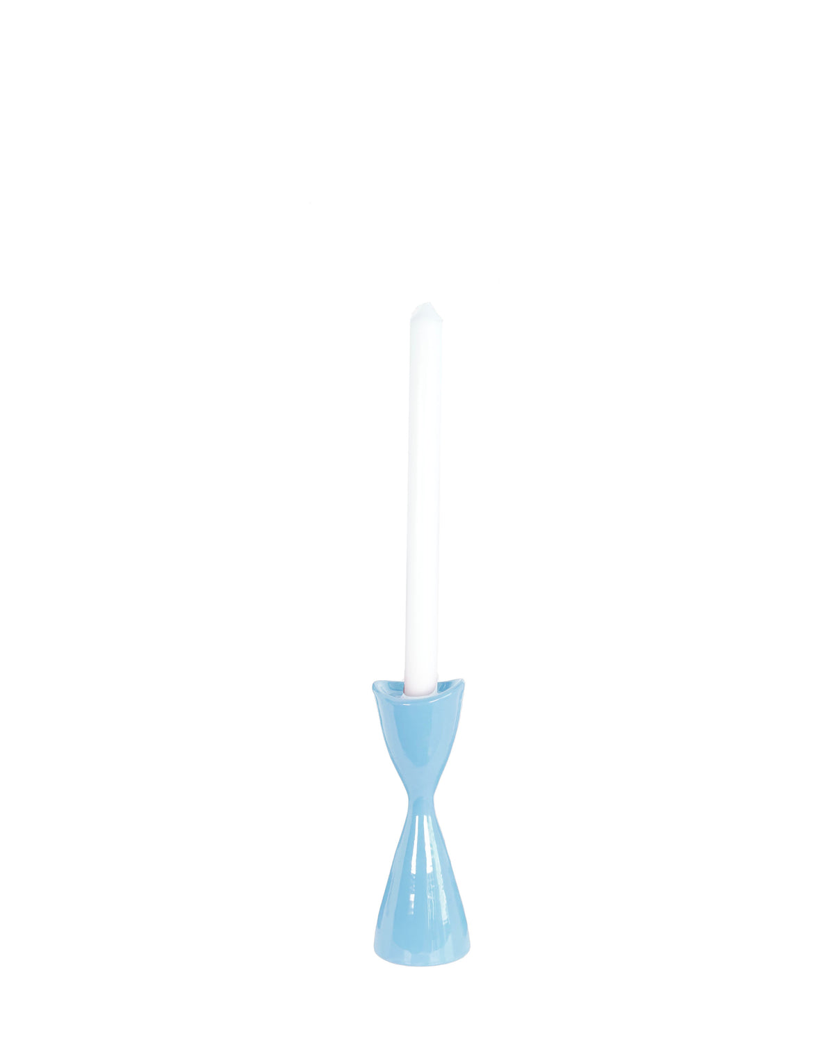 Tulip Candlestick Holders in Big Sky Blue