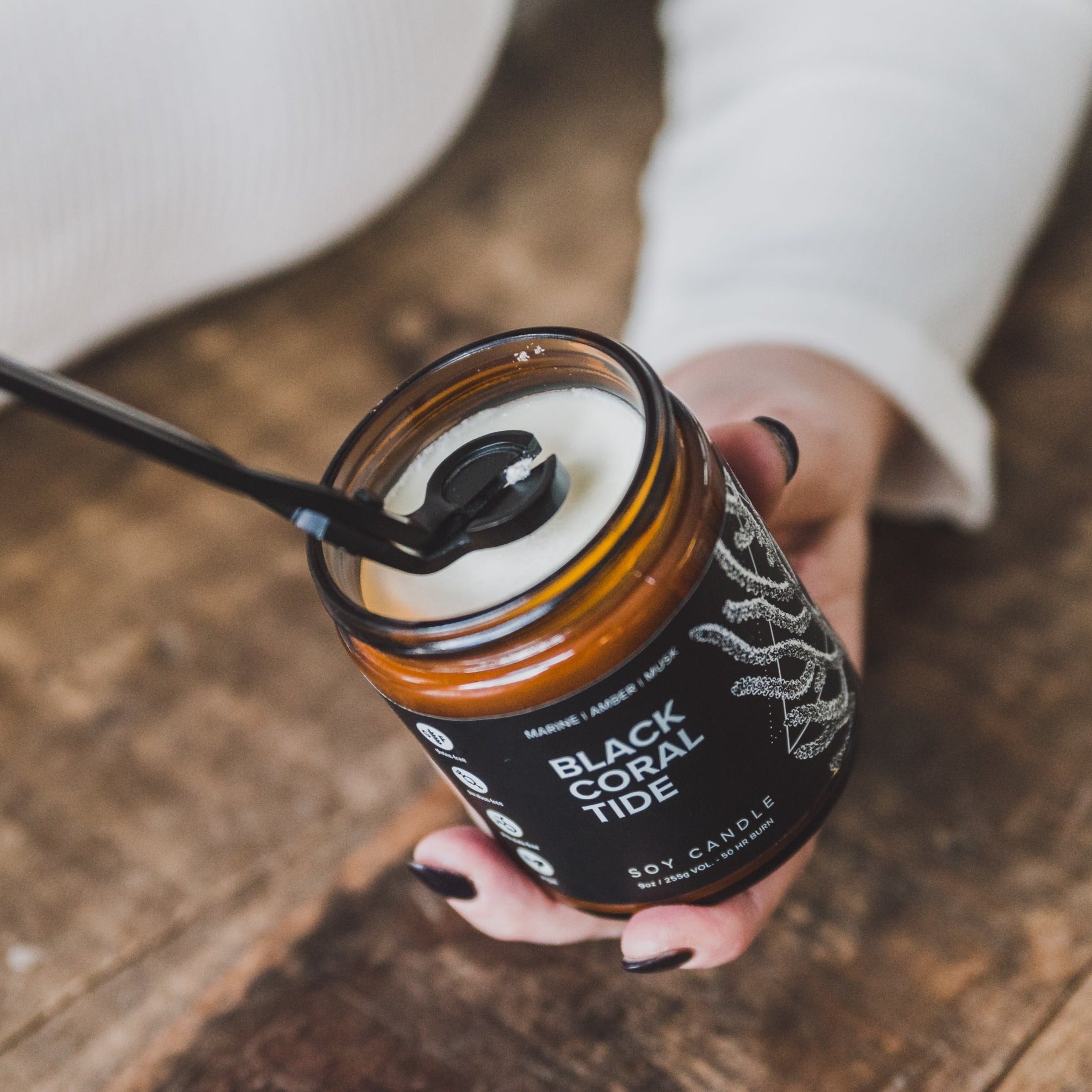 Black Coral Tide Soy Candle - My American Goods