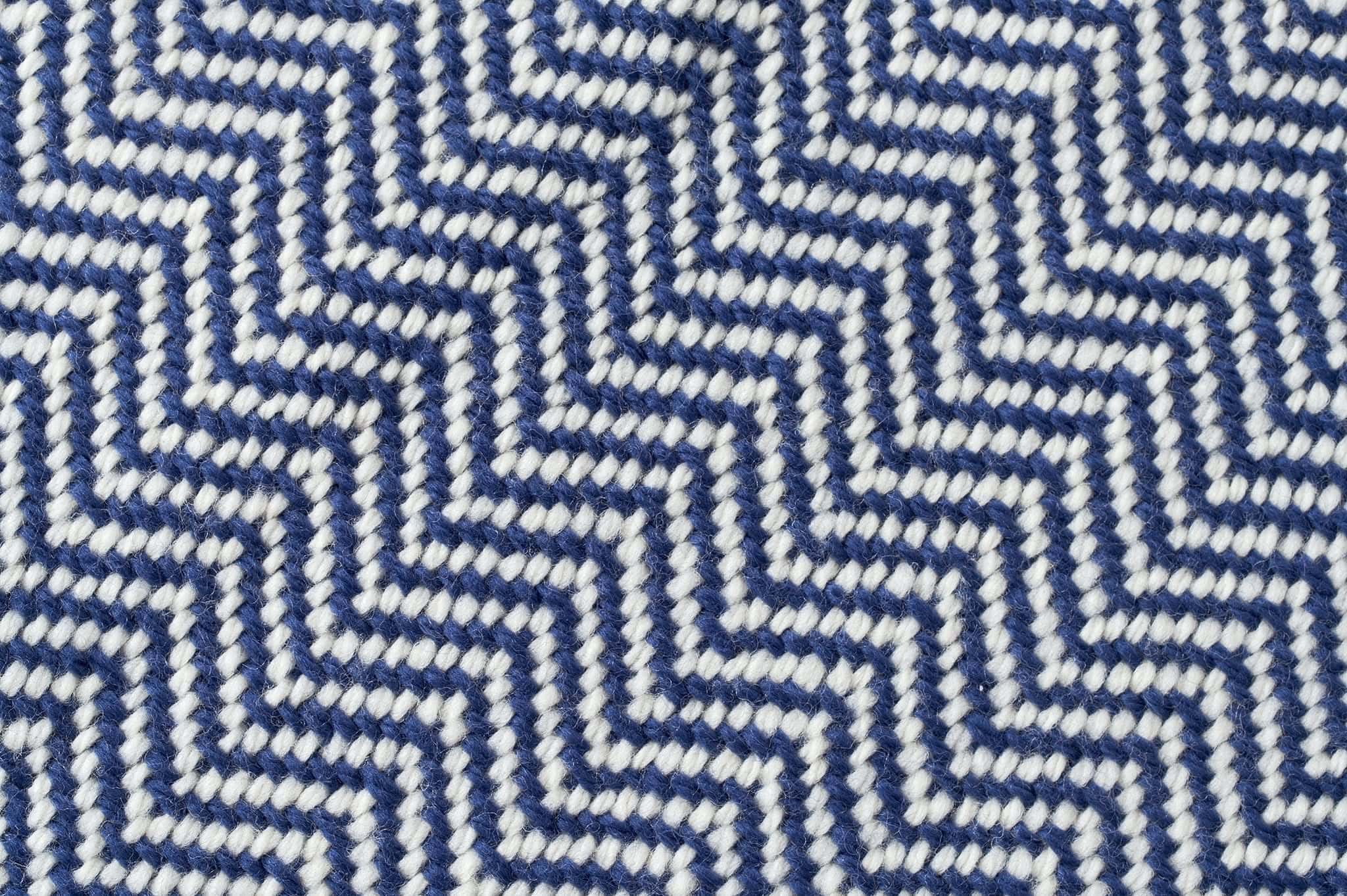 American Blossom Linens Blankets Maritime Navy/Natural Chevron Pattern Soft Wool Throw Size Blanket