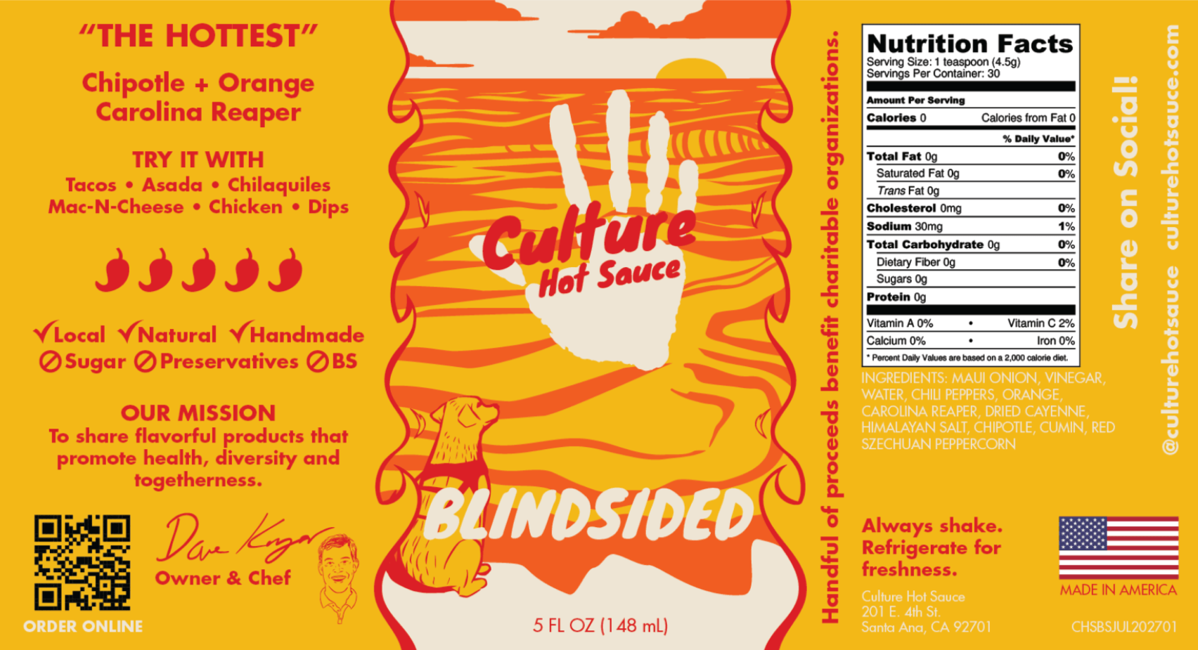 Culture Hot Sauce Hot Sauce 1 Blindsided | Hot Sauce