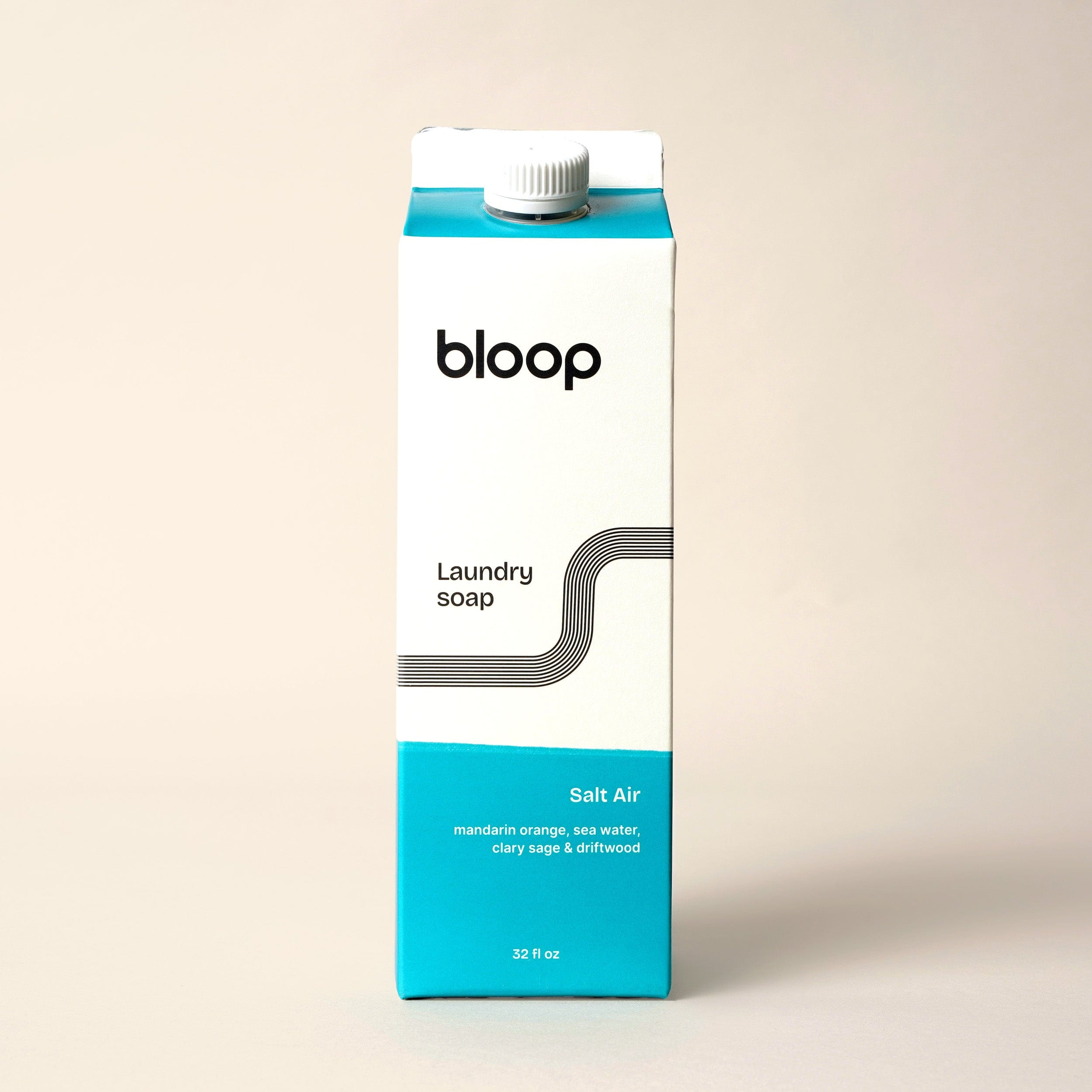 Bloop Laundry Soap 32 oz Carton Natural Laundry Soap - Salt Air
