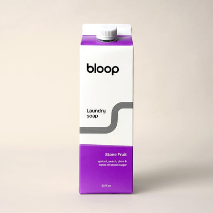 Bloop Laundry Soap 32 oz Carton Natural Laundry Soap - Stone Fruit