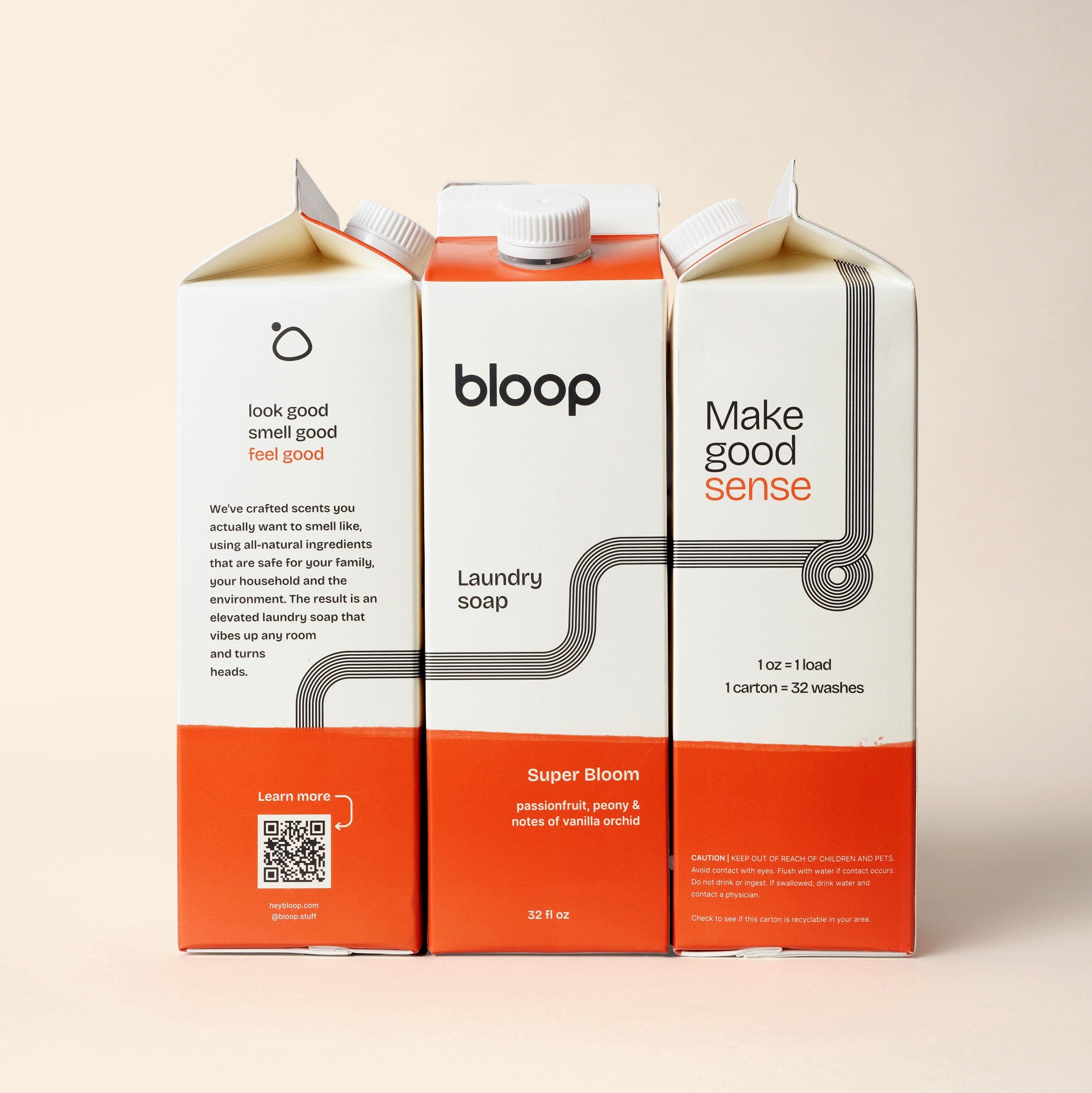 Bloop Laundry Soap 32 oz Carton Natural Laundry Soap - Super Bloom