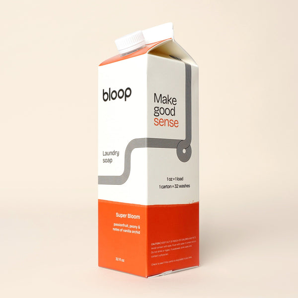 Bloop Laundry Soap 32 oz Carton Natural Laundry Soap - Super Bloom