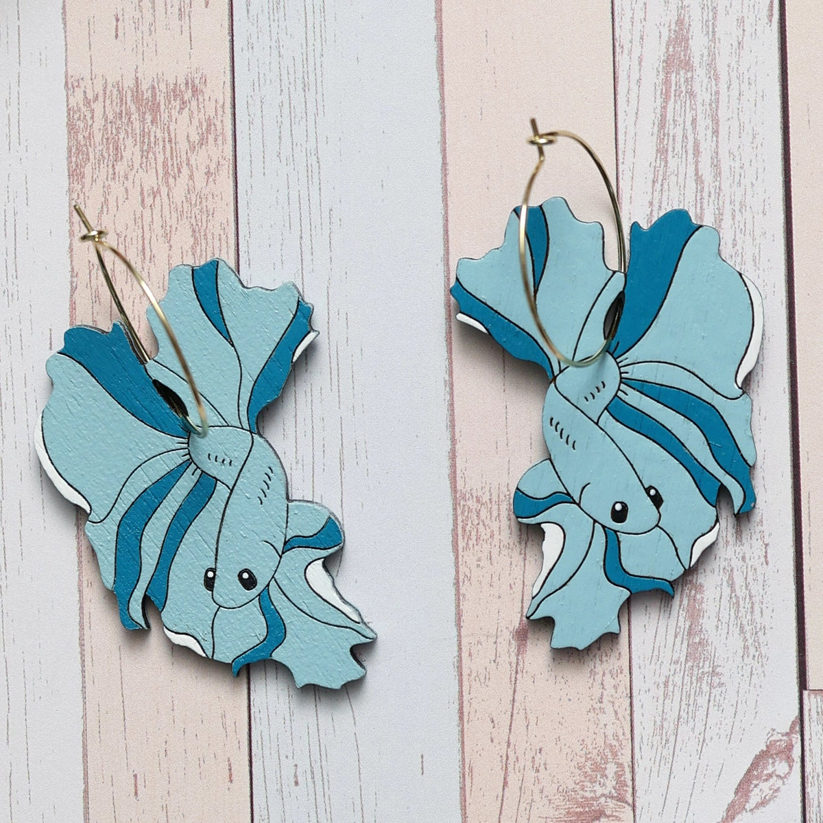 Betta Fish Hoops - Blue