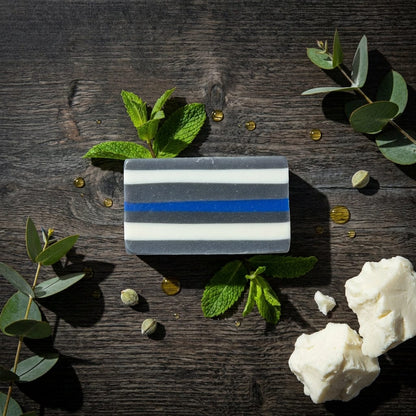 Fight Scrub Soap Blue Line - Spearmint + Eucalyptus / Single Antibacterial Body Soap