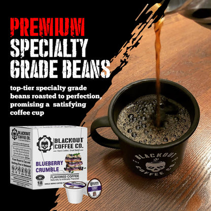 BLUEBERRY CRUMBLE FLAVORED COFFEE PODS 18CT
