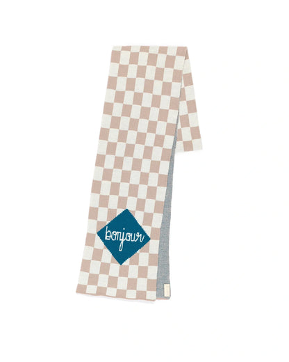 Biquette Adult Scarf Vivre sa vie in Merino Wool Bonjour - Adult Scarf