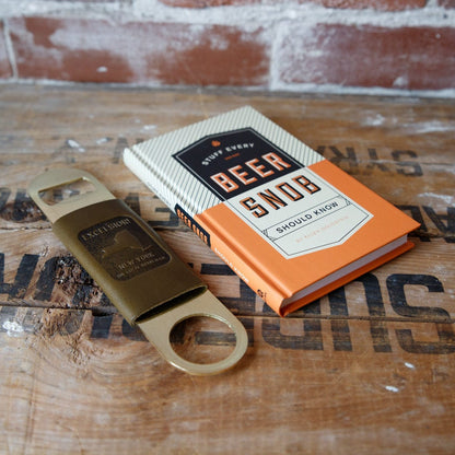 The Local Branch Provisions New York Map Excelsior Leather Wrap / Olive Bottle Opener - USA Made