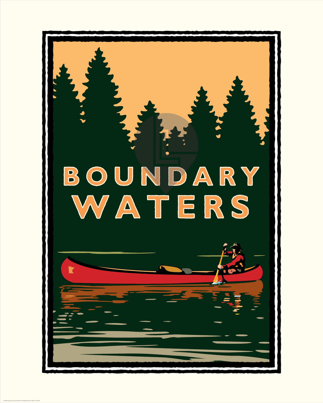 Landmark MN | Boundary Waters Canoe Art Print - My American Goods
