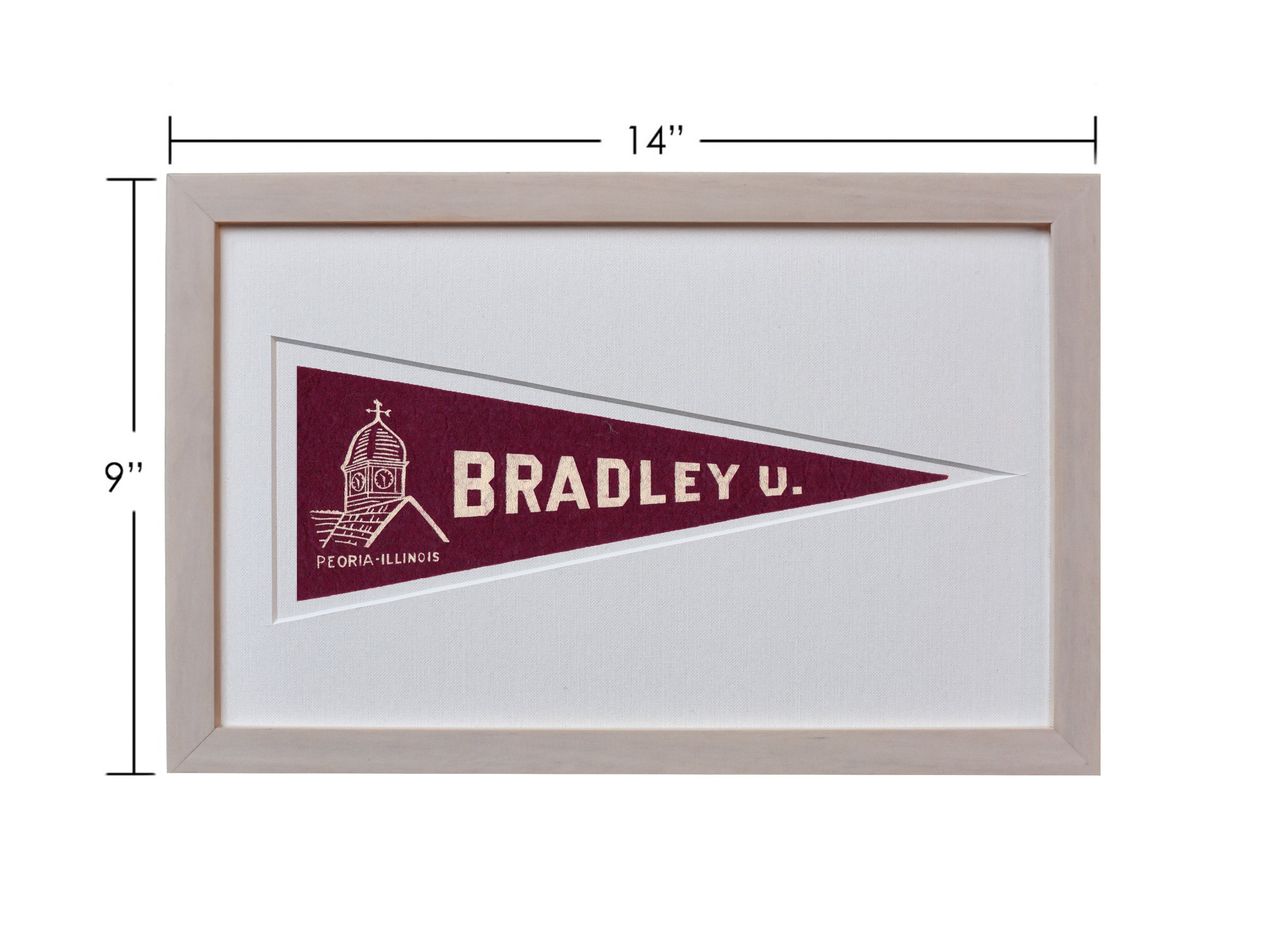 Vintage Bradley University Hormel Pennant