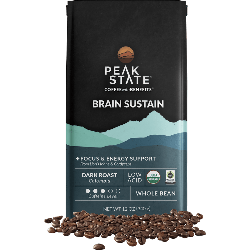 Peak State Coffee GFM Only BRAIN SUSTAIN Dark Roast