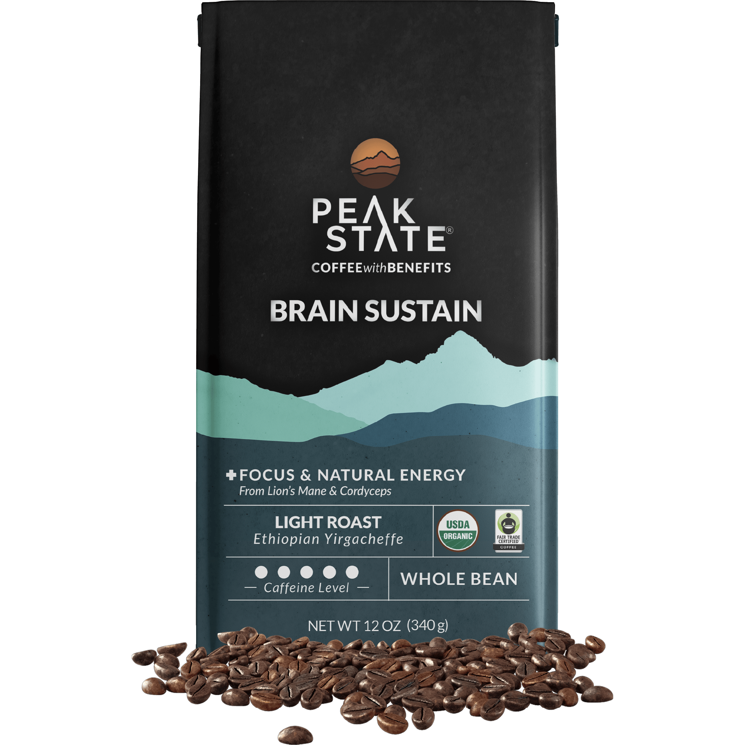 Peak State Coffee GFM Only BRAIN SUSTAIN Light Roast