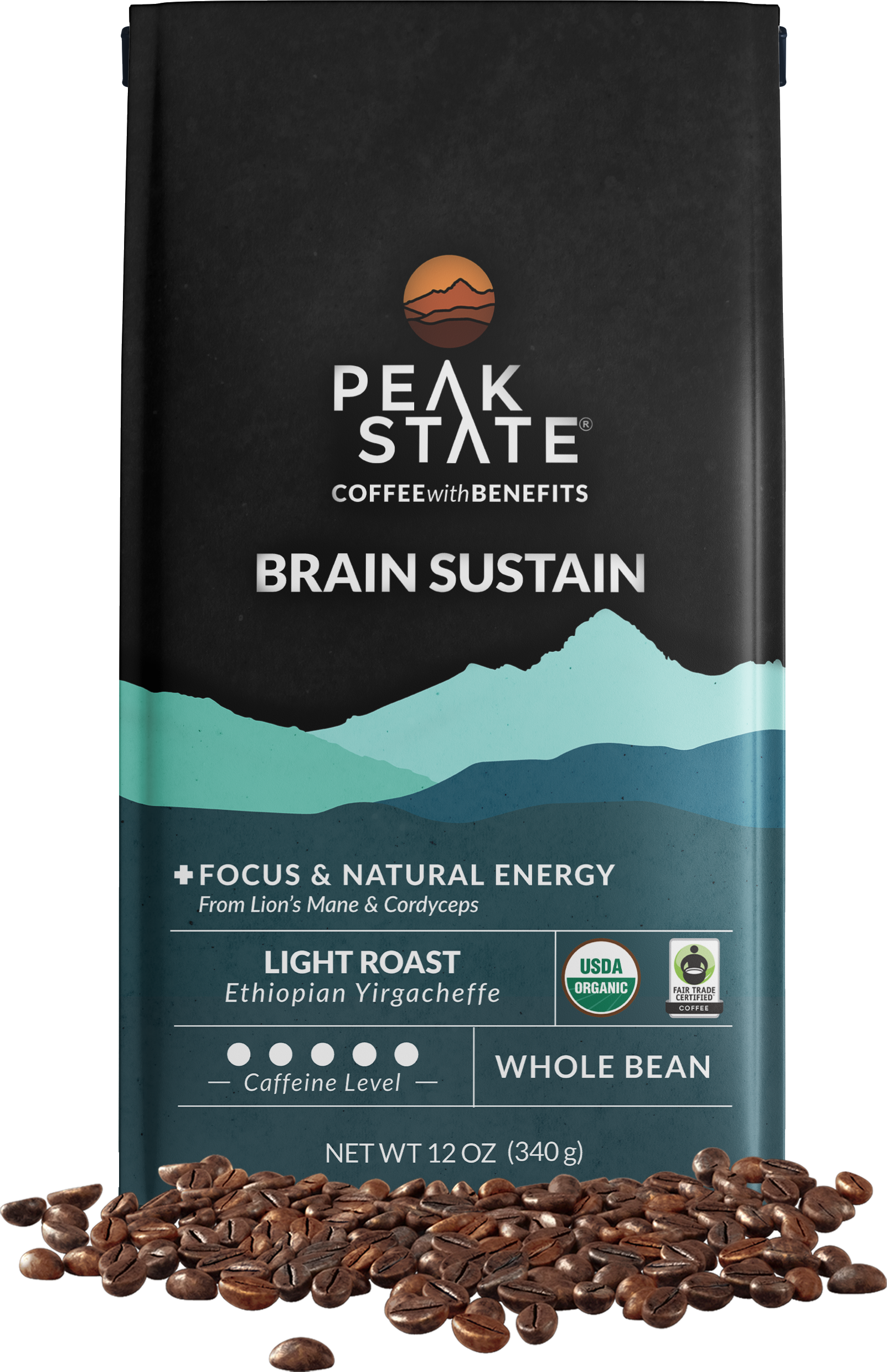 Wholesale Only - Case of 6 - BRAIN SUSTAIN Light Roast - My American Goods