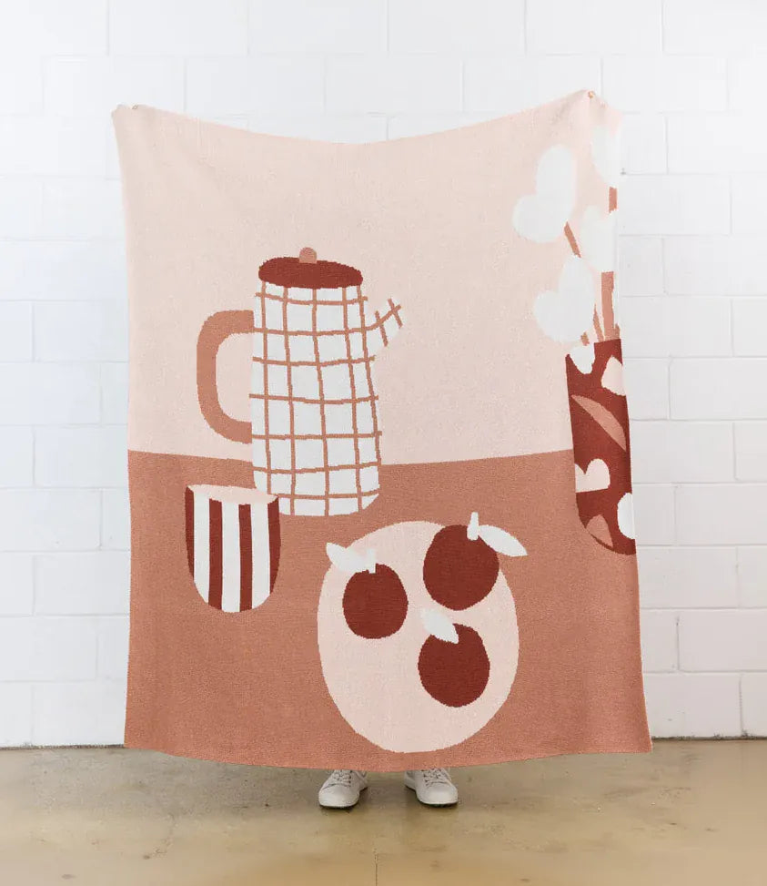 Biquette Throw Blanket Breakfast - Throw Blanket
