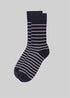 American Trench Socks charcoal/natural / REG The Brittany Stripe