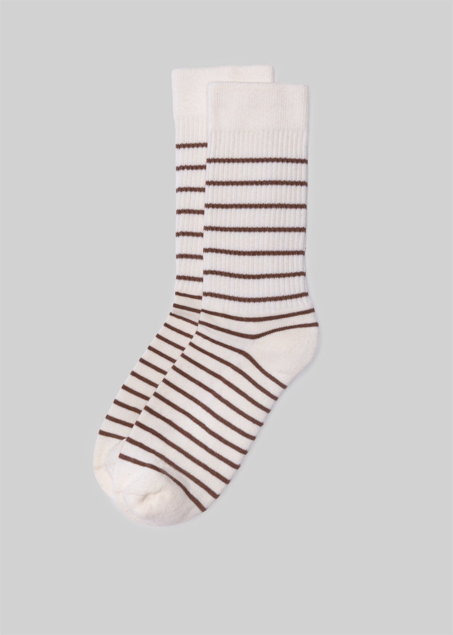 American Trench Socks natural/brown / REG The Brittany Stripe