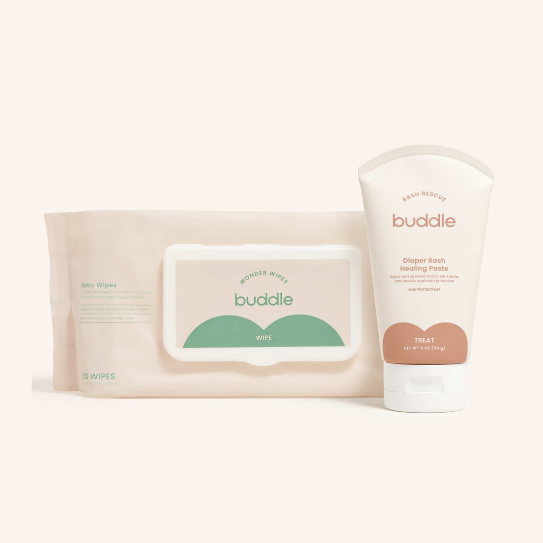 Buddle Skincare Diaper Rash Treatment Buddle Wipe &amp; Heal Bundle
