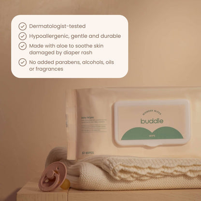 Buddle Skincare Diaper Rash Treatment Buddle Wipe &amp; Protect Bundle