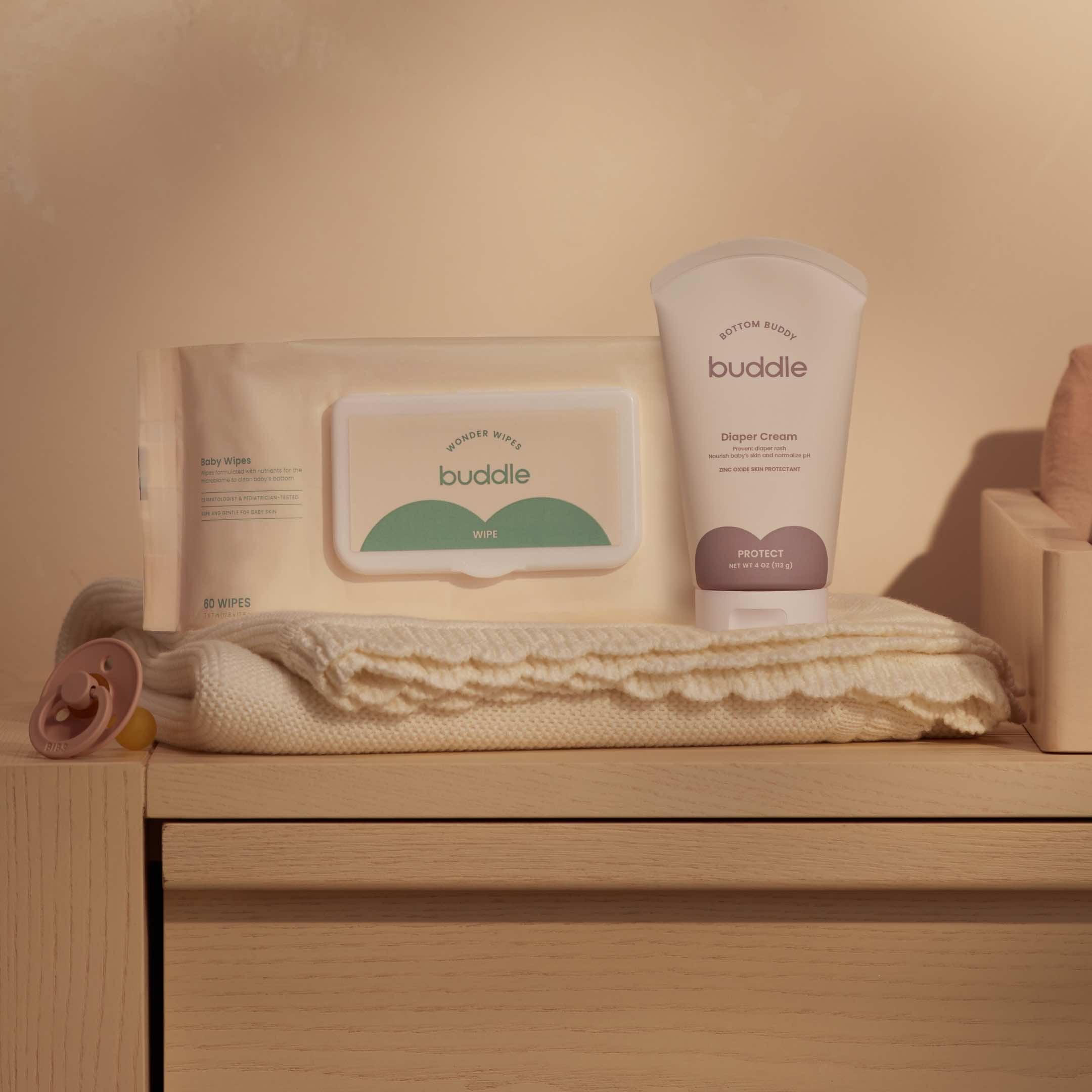 Buddle Skincare Diaper Rash Treatment Buddle Wipe &amp; Protect Bundle