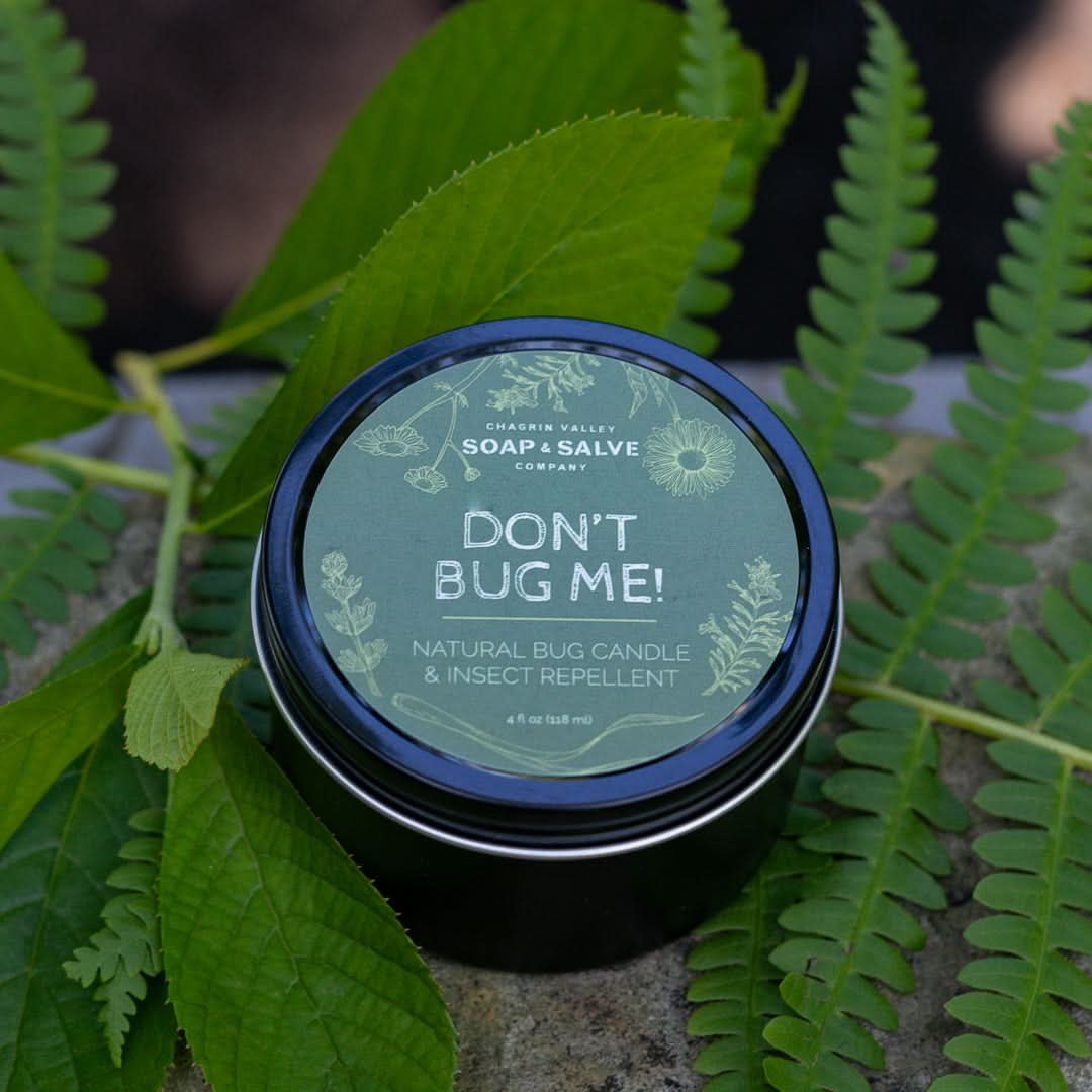 Chagrin Valley Soap &amp; Salve Bug Repellent 4 fl oz Tin Body &amp; Massage Candle: Don&