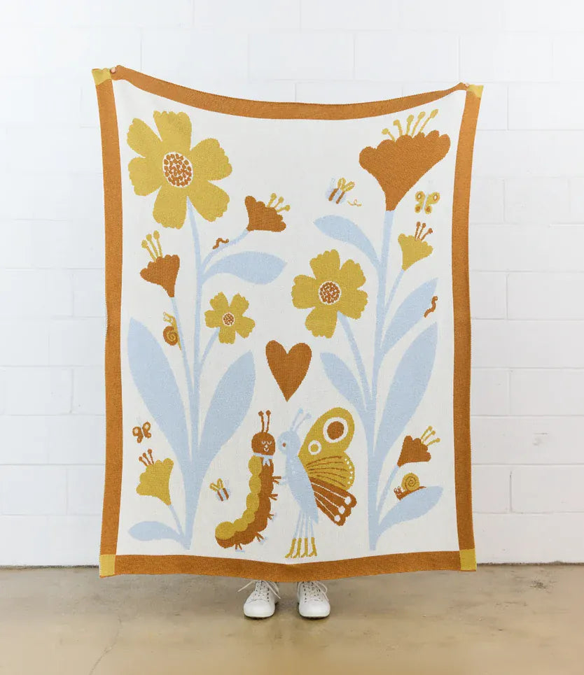 Biquette Throw Blanket Bugs in Love
