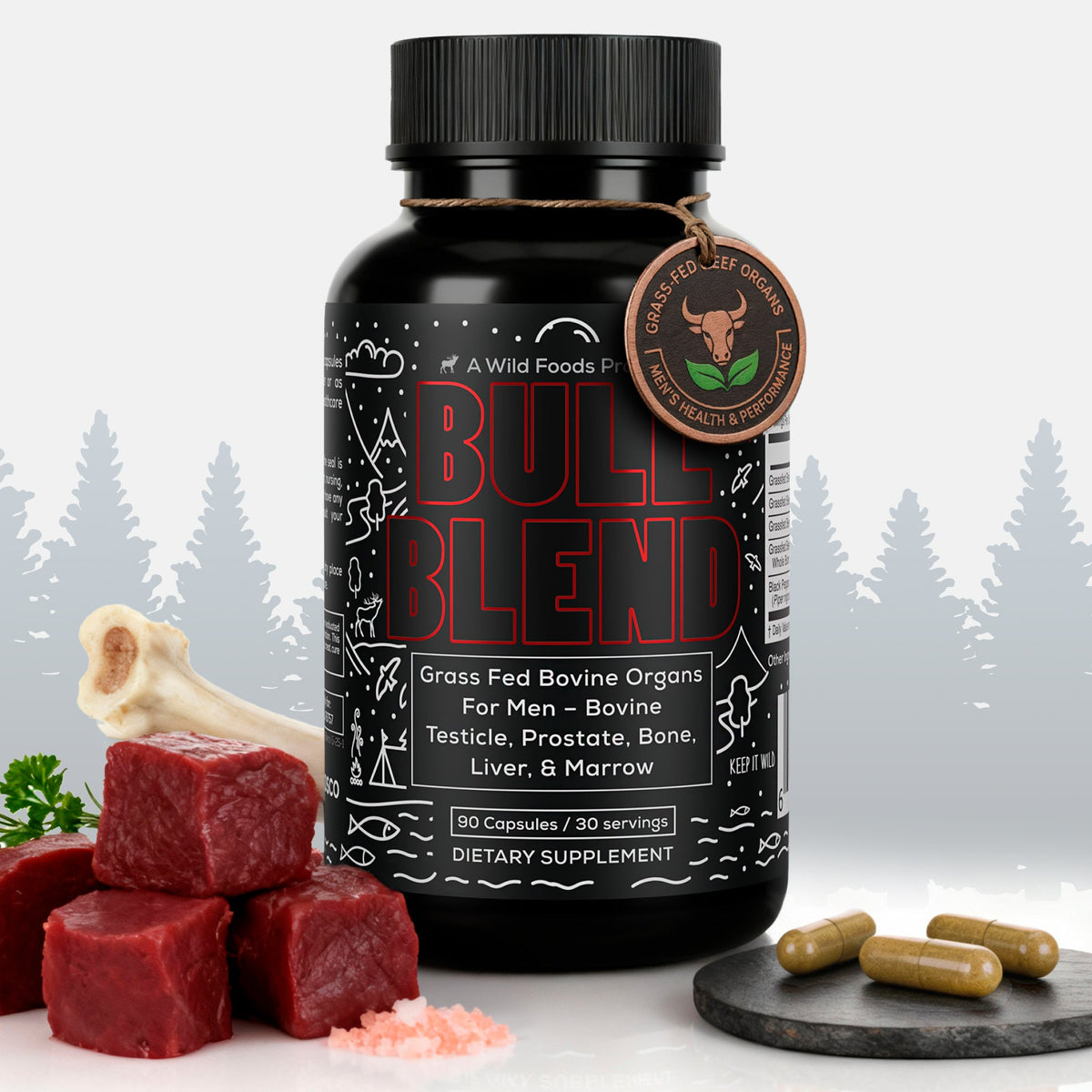 Bull Blend, 30 servings – Natural Male Hormone &amp; Energy Support