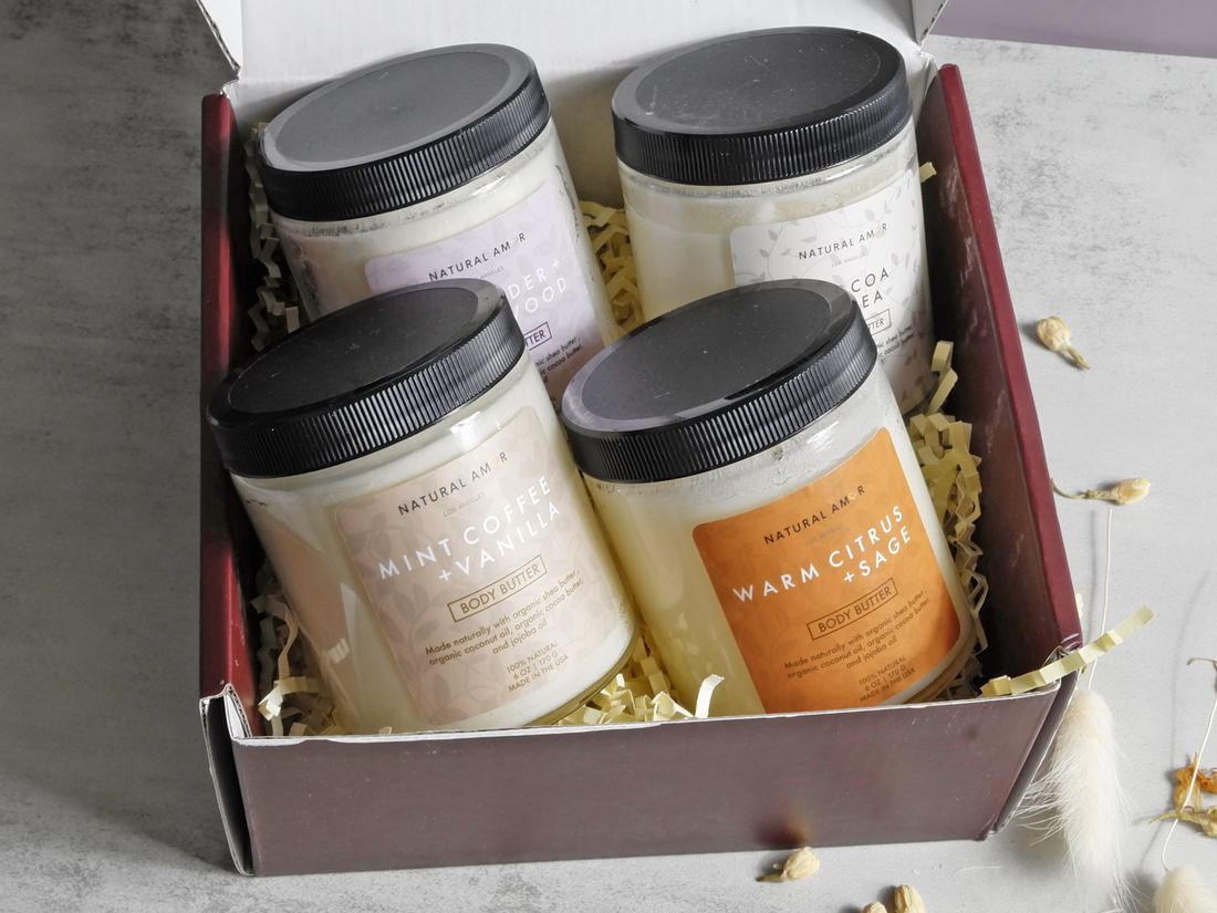 Organic Body Butter (Balm) Gift Box 4pk - My American Goods
