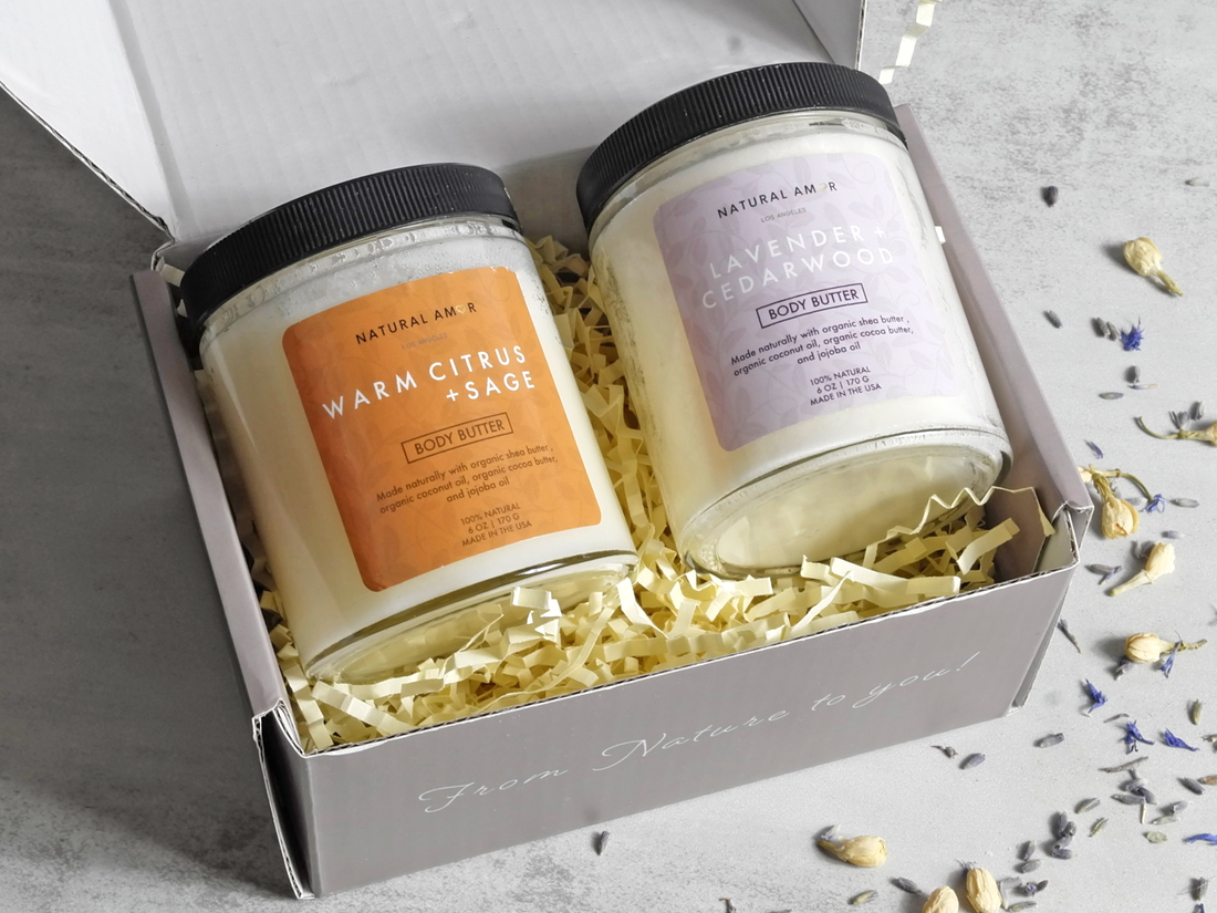 Organic Body Butter (Balm) DUO Gift Set - My American Goods