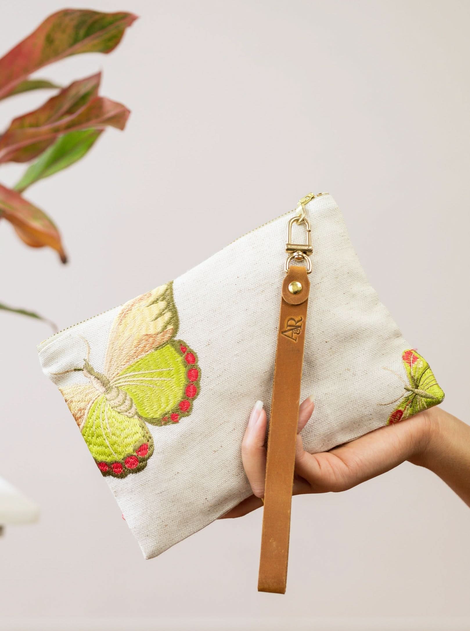 Ash &amp; Rose purse L Butterfly Wristlet Purse