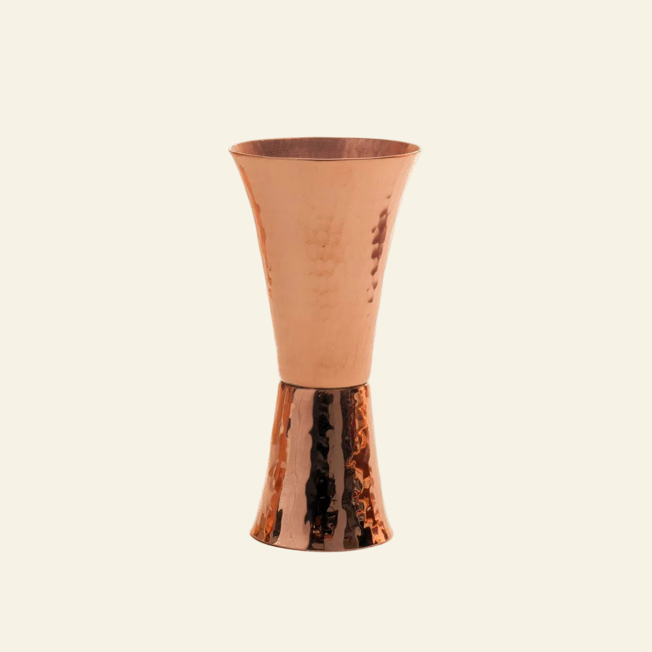 Copper cocktail shaker on a white background