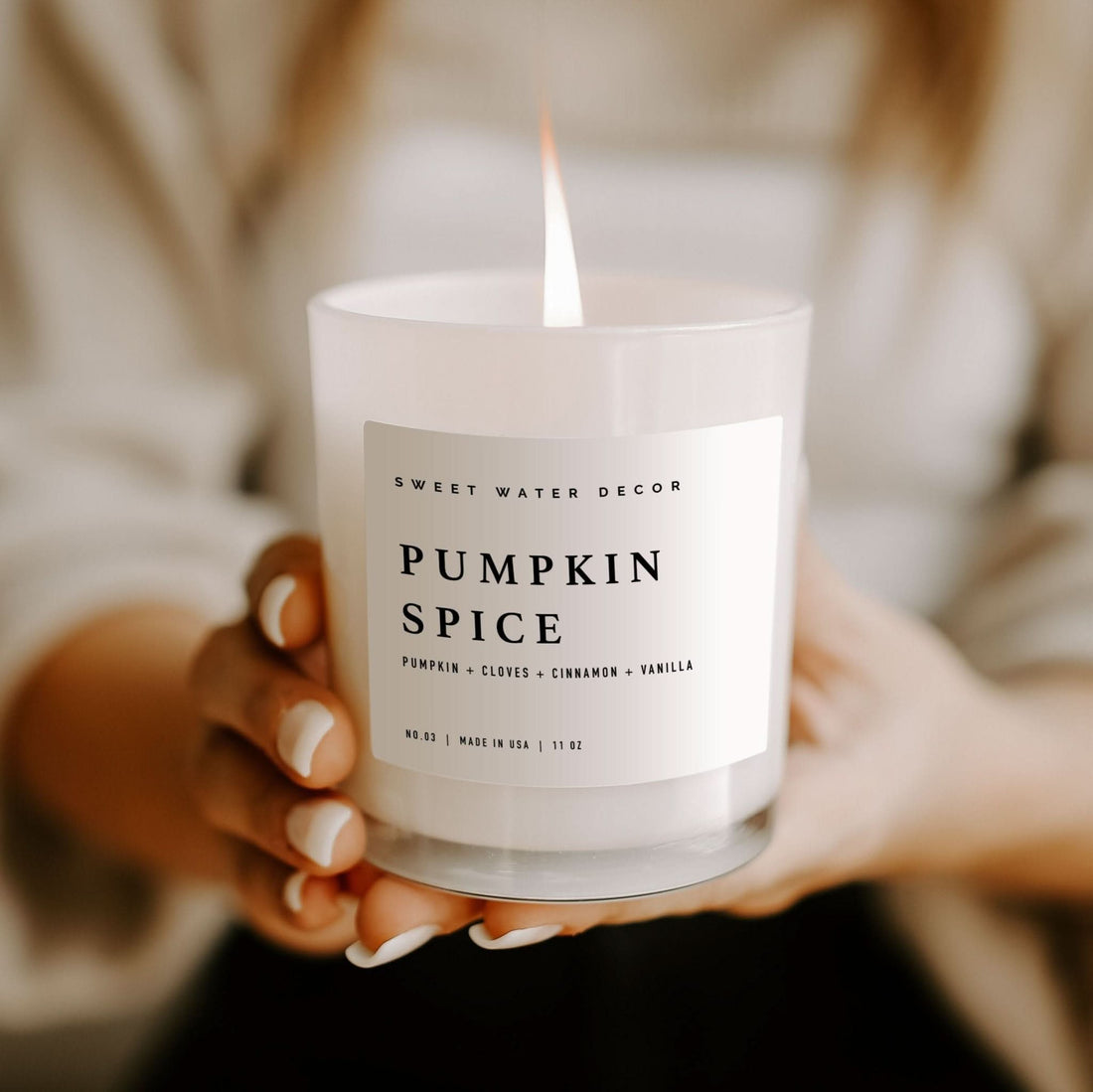 Pumpkin Spice Soy Candle - White Jar - 11 oz - My American Goods