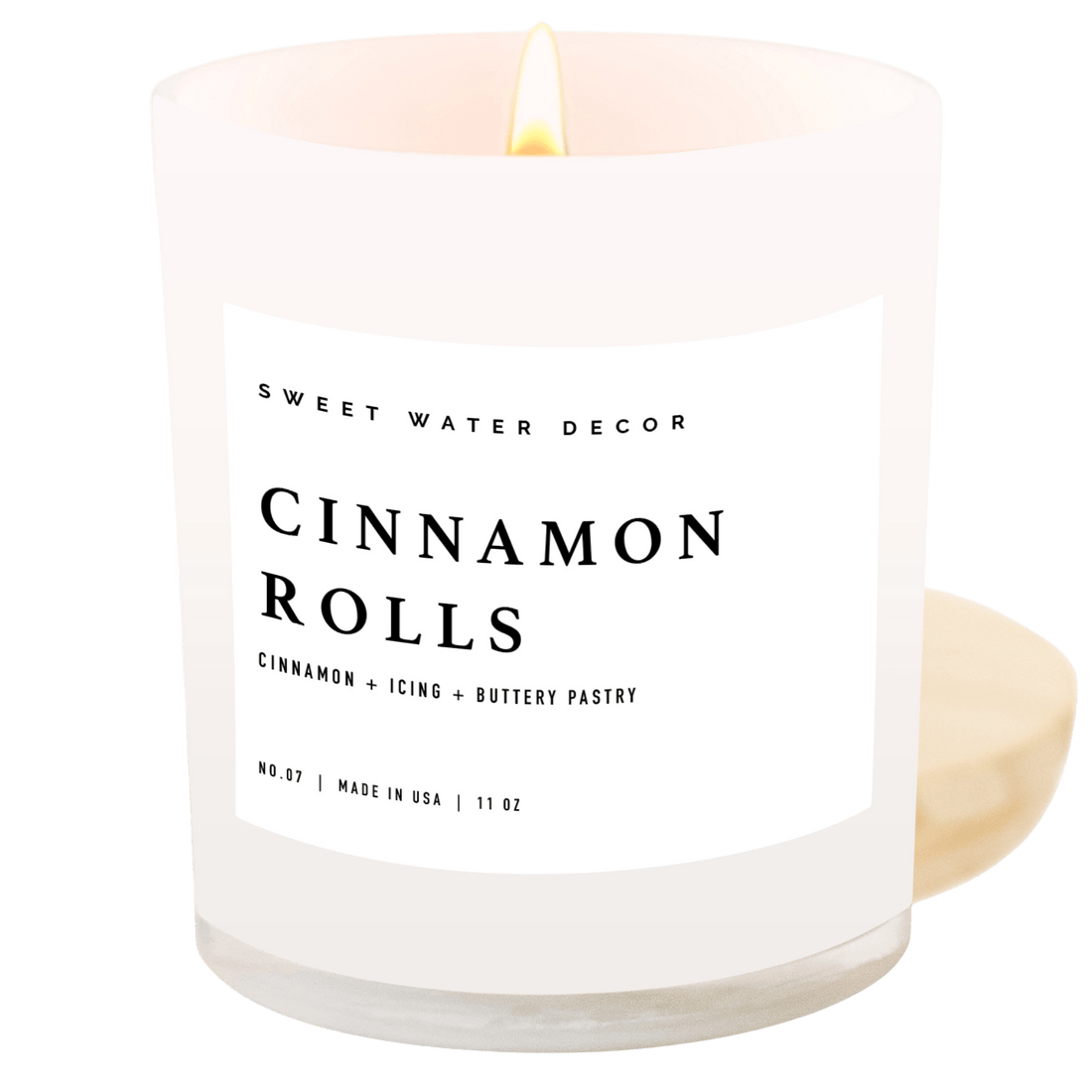 Cinnamon Rolls Soy Candle - White Jar - 11 oz - My American Goods