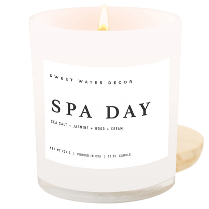 Spa Day Soy Candle - White Jar - 11 oz