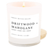 Driftwood and Mahogany Soy Candle - White Jar - 11 oz - My American Goods