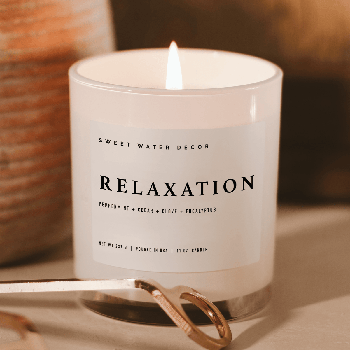 Relaxation Soy Candle - White Jar - 11 oz
