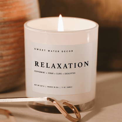 Relaxation Soy Candle - White Jar - 11 oz