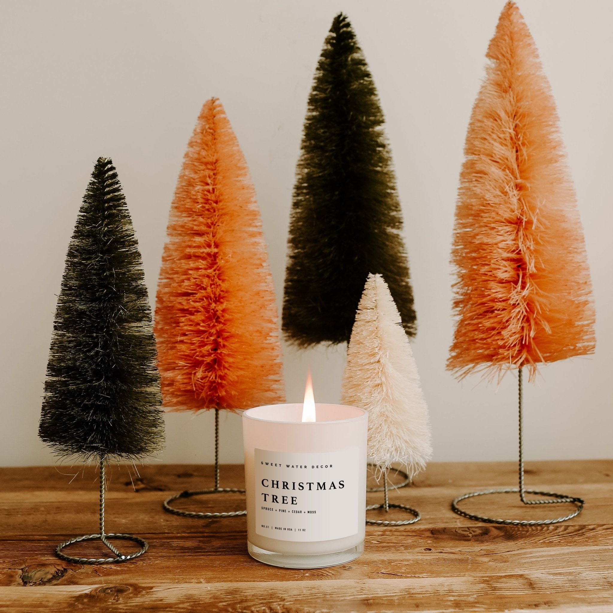 Sweet Water Decor Candles Christmas Tree Soy Candle - White Jar - 11 oz