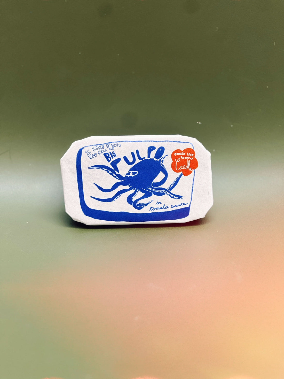 Tinned Fish Candle - Pulpo in Tomato Sauce (Tomato Leaf Scented) - My American Goods