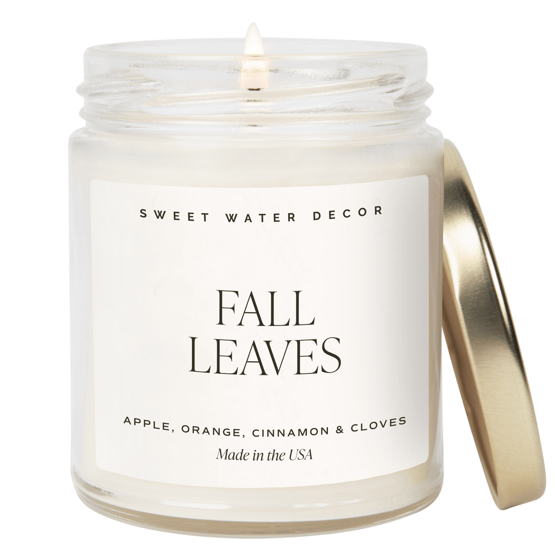Fall Leaves Soy Candle - Clear Jar - 9 oz - My American Goods